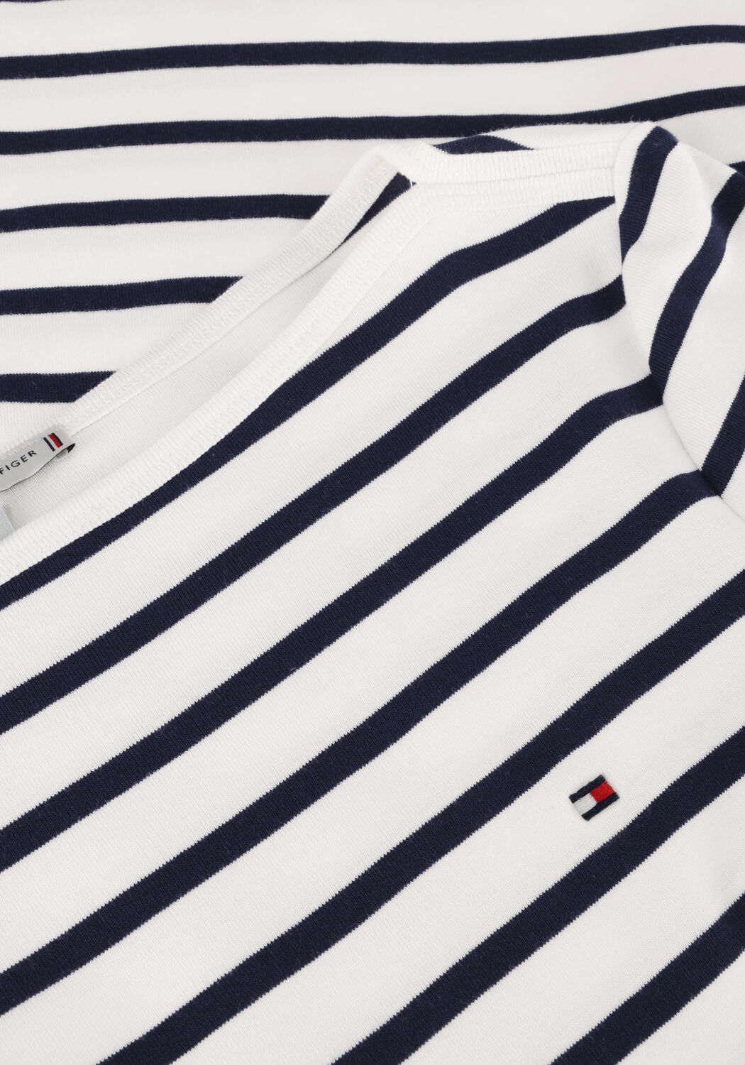 Wei&szlig;e TOMMY HILFIGER T-shirt SLIM CODY BOAT-NK 3/4SLV - large