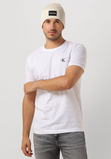 Weiße CALVIN KLEIN T-shirt CK ESSENTIAL SLIM TE - large