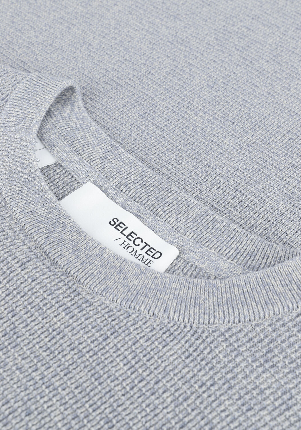 Hellblau SELECTED MEN Pullover SLHROCKS LS KNIT CREW NECK G N - large