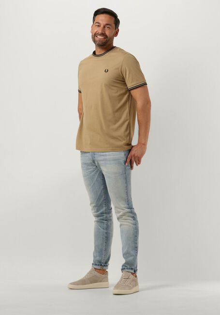 Khaki FRED PERRY T-shirt TWIN TIPPED T-SHIRT - large