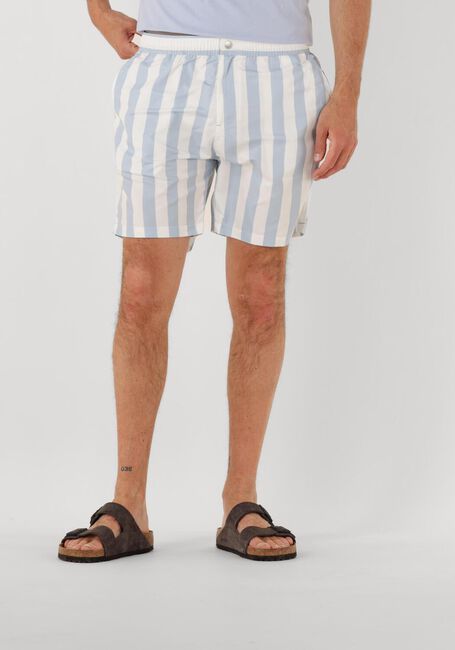 Blaue SCOTCH & SODA Badehosen STRIPED MID-LENGTH SWIMSHORT - large