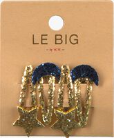 Goldfarbene LE BIG Stirnband PEARL HAIRCLIPS - medium
