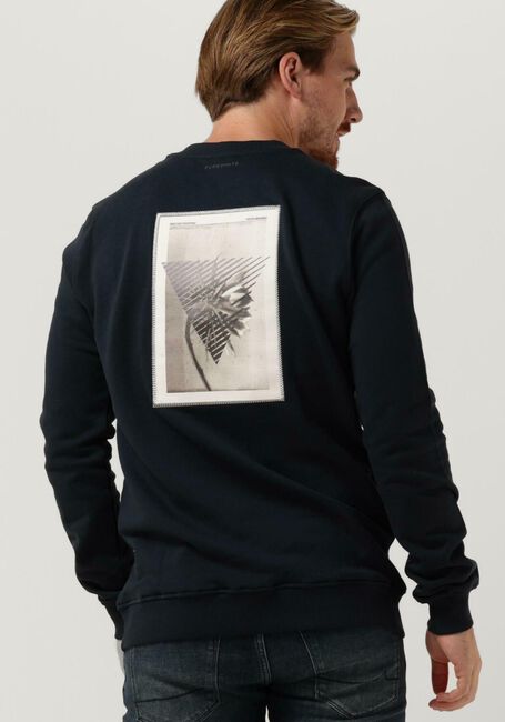 Dunkelblau PUREWHITE Pullover CREWNECK WITH ARTWORK PATCH ON BACK - large