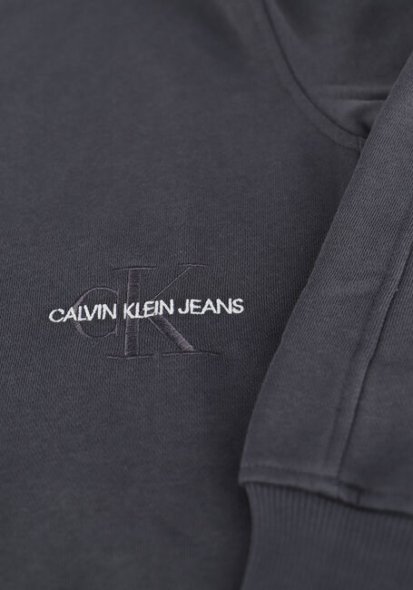 Graue CALVIN KLEIN Sweatshirt OFF PLACED MONOGRAM CREW NECK - large