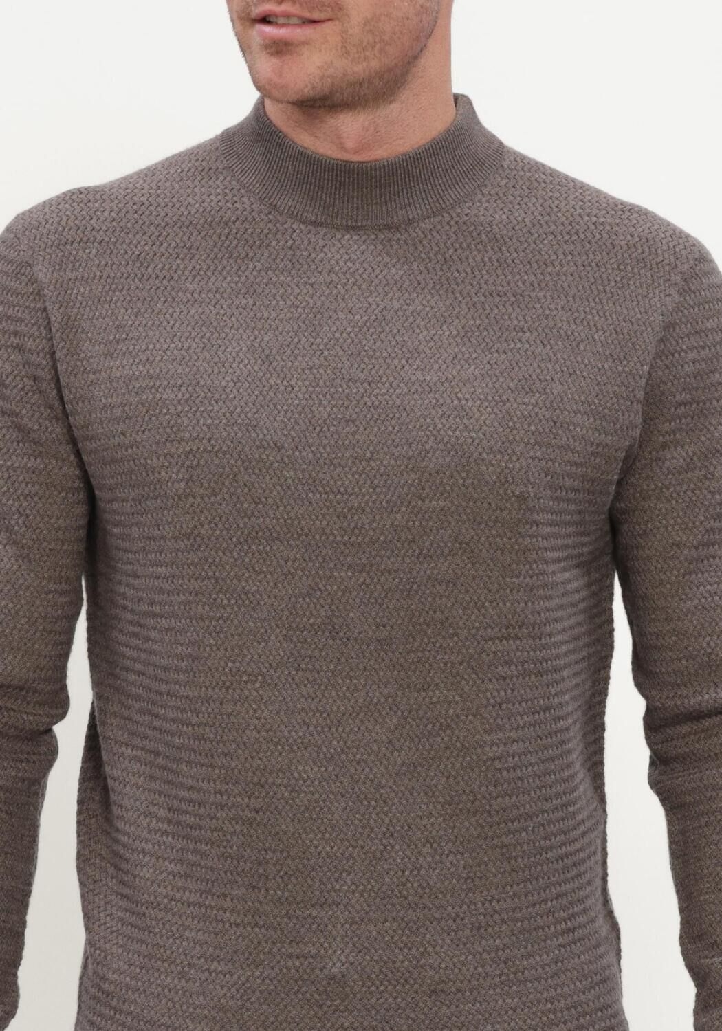 Taupe GENTILUOMO Pullover TURTLE LS - large