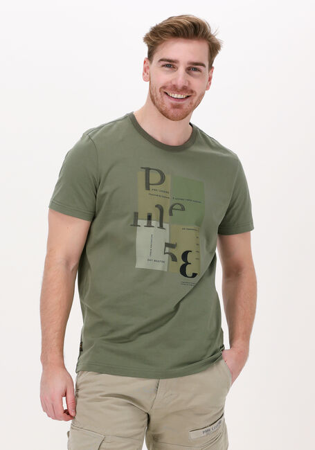Olive PME LEGEND T-shirt SHORT SLEEVE R-NECK SINGLE JERSEY MERCERISED - large