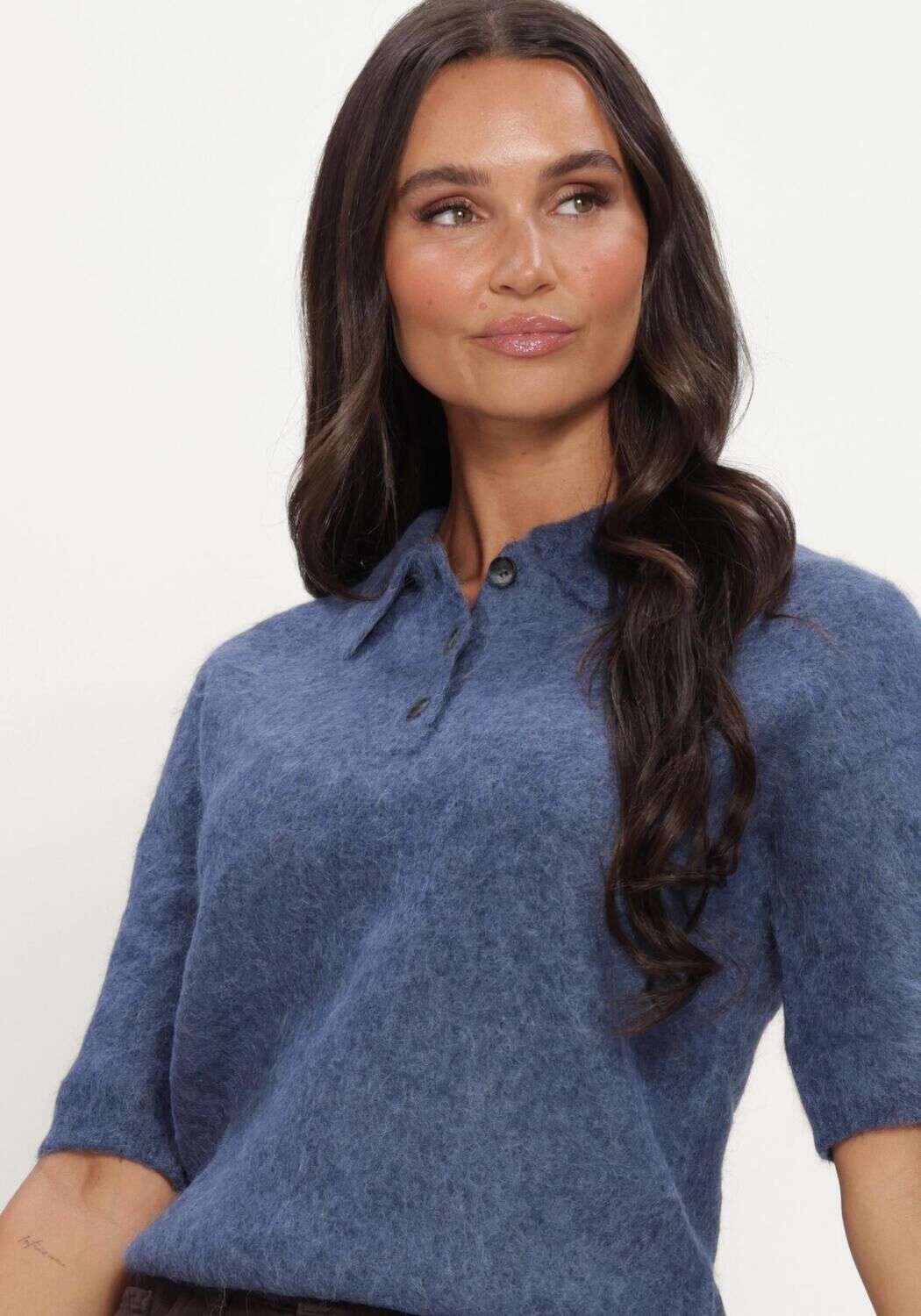 Blaue KNIT-TED Tops & T-shirts SHERMAN TOP - large