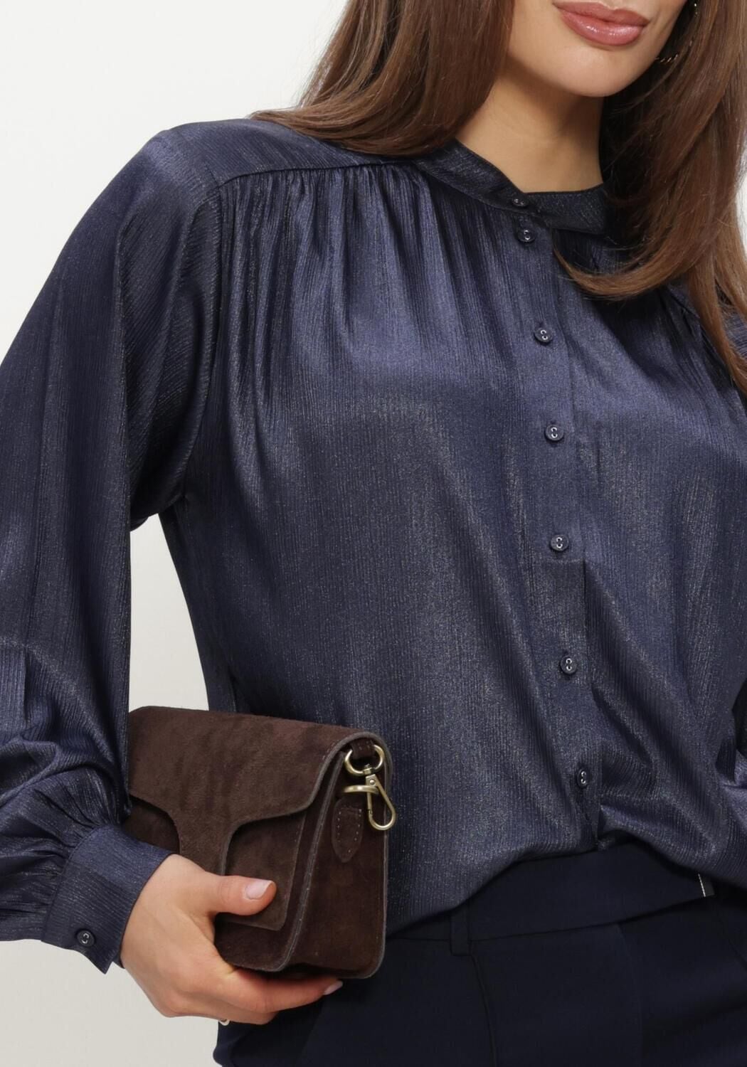 Blaue AAIKO Blusen LIV PES 516 - large