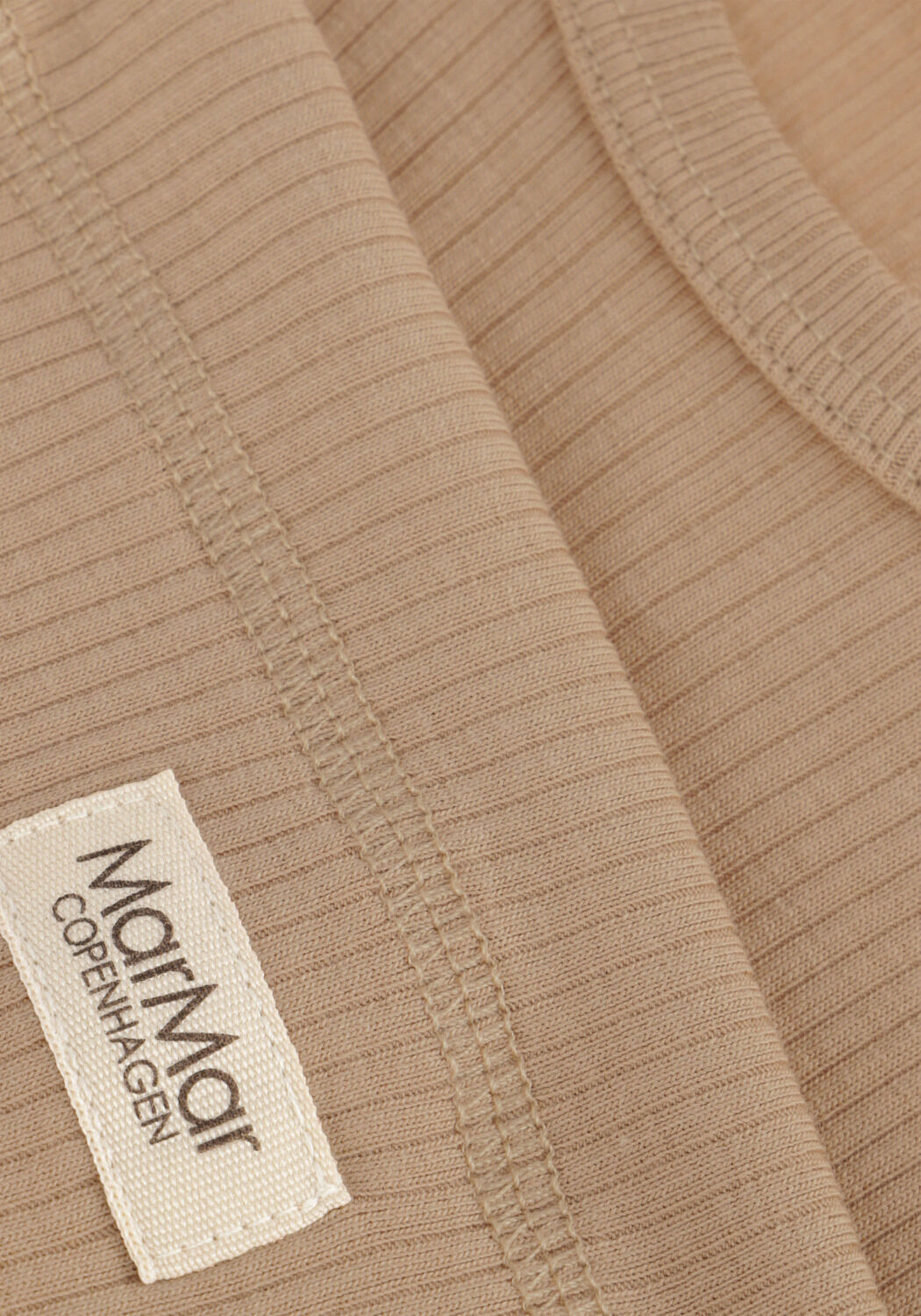 Beige MARMAR COPENHAGEN Top PLAIN TEE LS - large