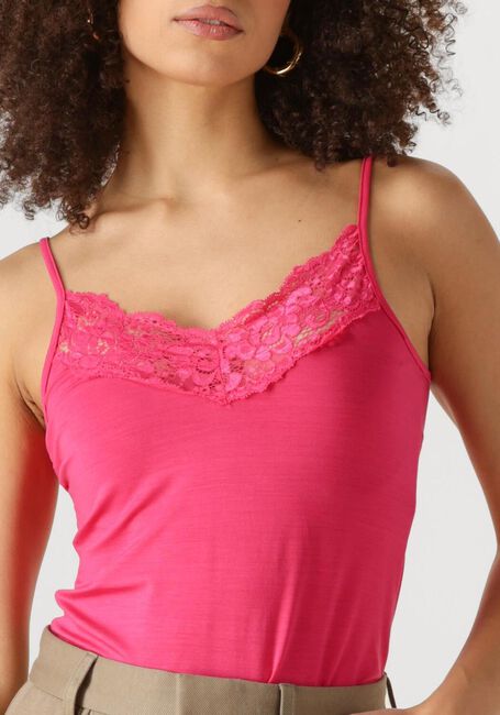Fuchsie JANSEN AMSTERDAM Top ALORA HEMDJE TC 103 SPAGHETTI WITH LACE - large