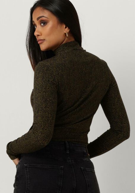 Dunkelgrün SCOTCH & SODA Tops & T-shirts ALL OVER PRINTED MOCKNECK LONG SLEEVED SHIRT - large