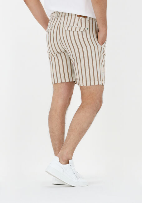 Beige CAST IRON Kurze Hose CHINO SHORTS LINEN STRIPE - large