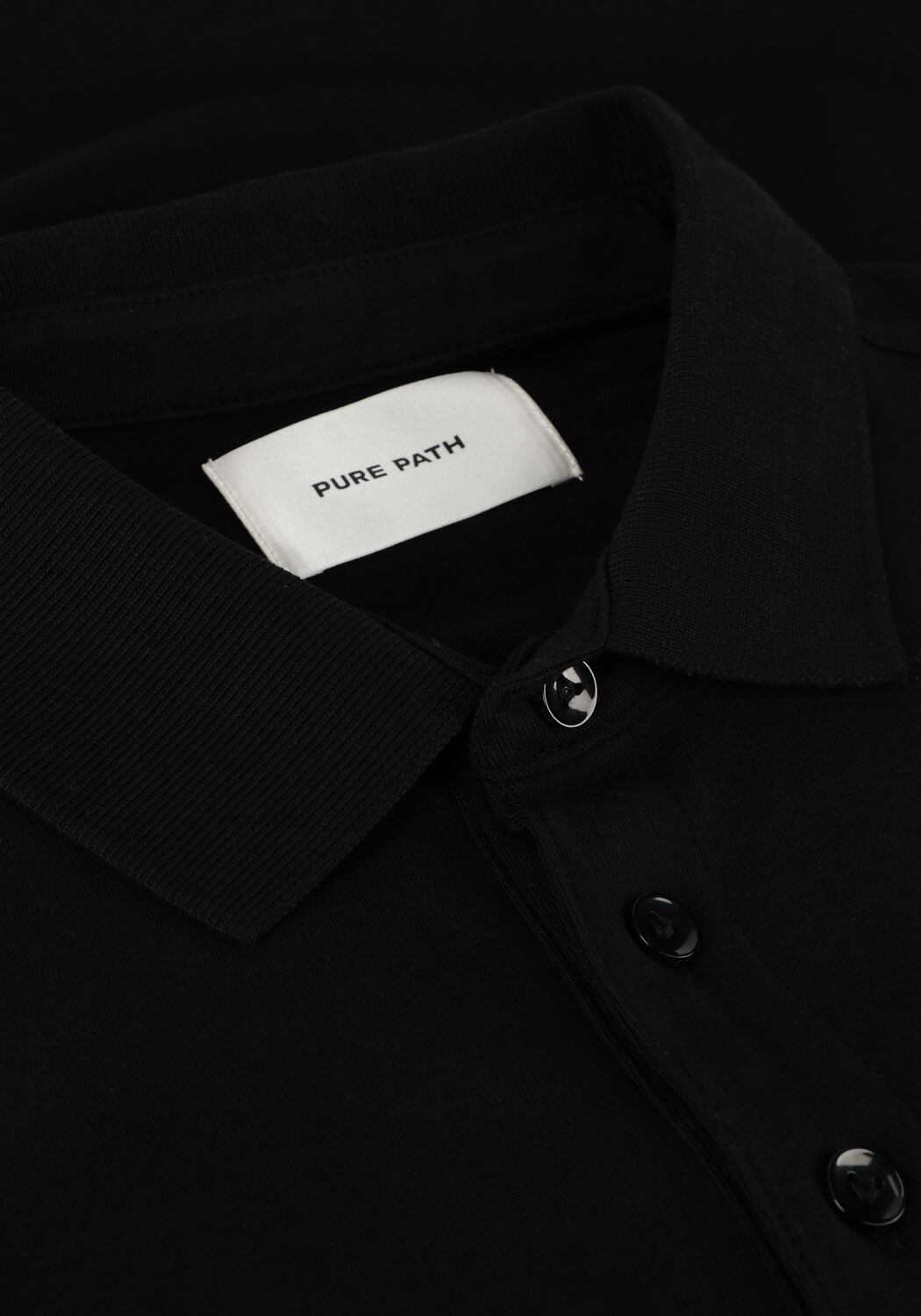 Schwarze PURE PATH Polo-Shirt PURE LOGO POLO WITH CHEST PRINT - large