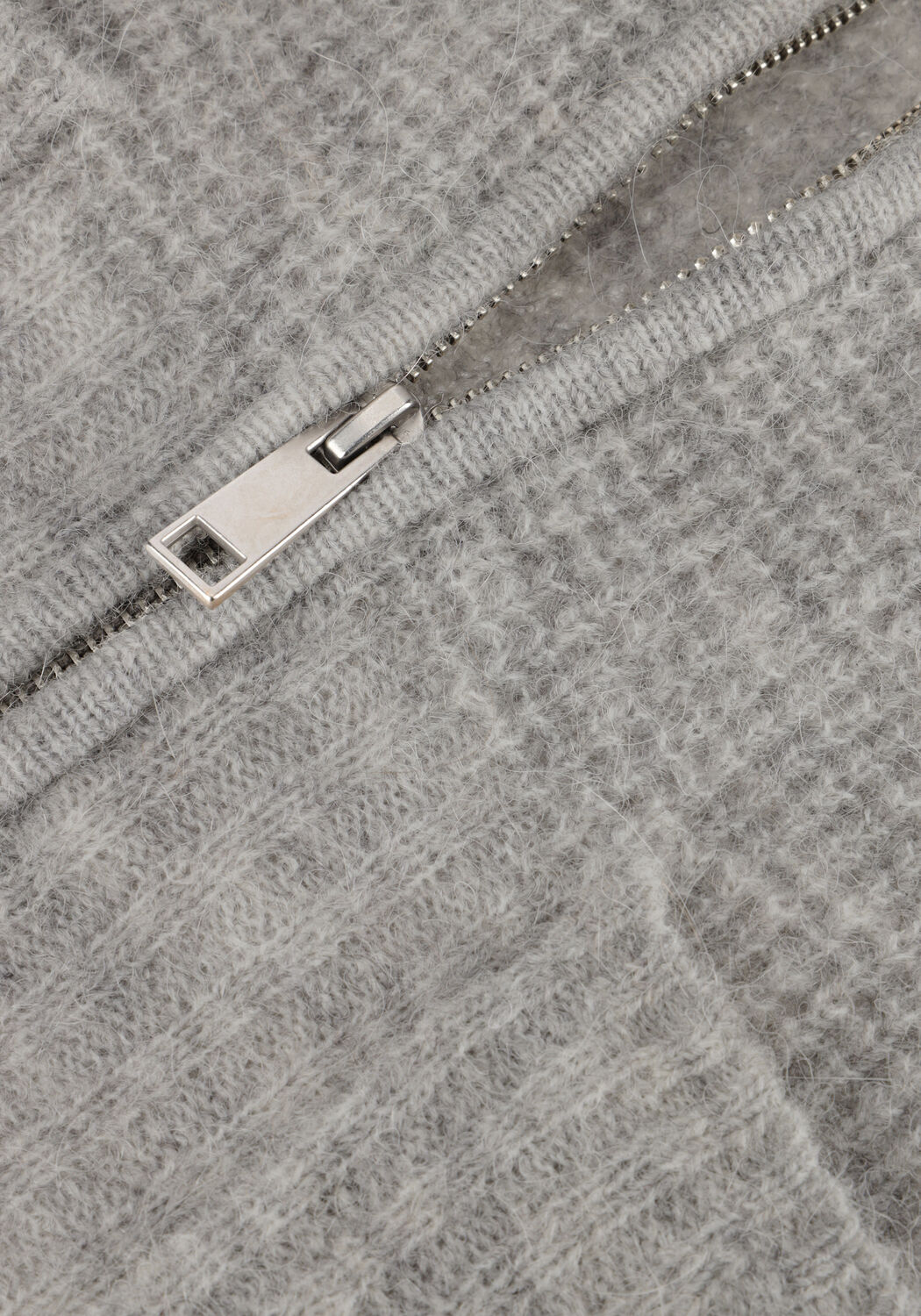 Graue MSCH COPENHAGEN Strickjacke MSCHLEDIONA HOPE ZIP CARDIGAN - large