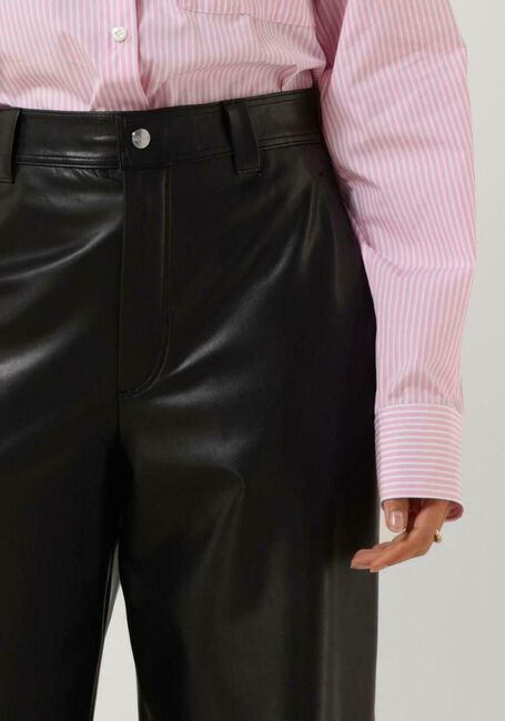 Schwarze VANILIA Hose VEGAN LEATHER TROUSERS - large