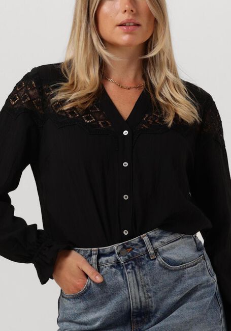 Schwarze CO'COUTURE Blusen SELMA ANGLE LACE SHIRT - large