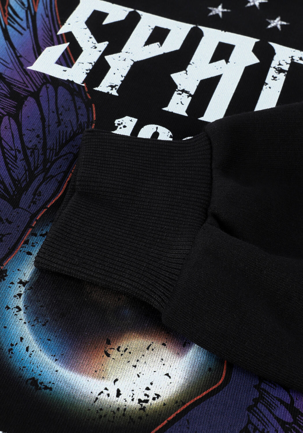 Schwarze COLOURFUL REBEL Sweatshirt SPACE DROPPED SHOULDER SWEAT - large