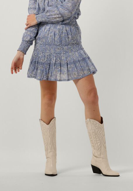 Blaue NEO NOIR Minirock COSY S STENCIL FLOWER SKIRT - large