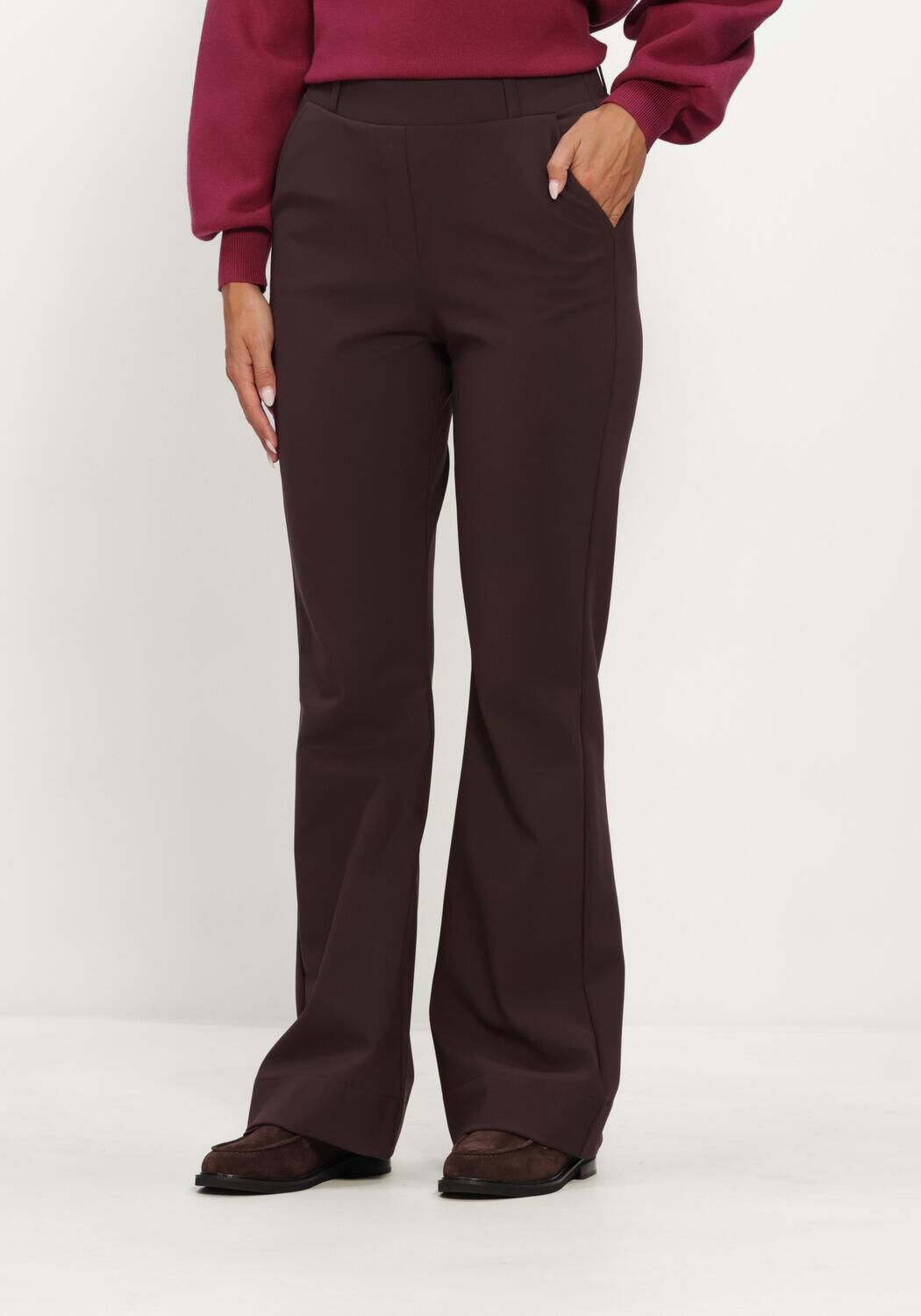 Braune STUDIO ANNELOES Hose Flair winter bonded trousers - large