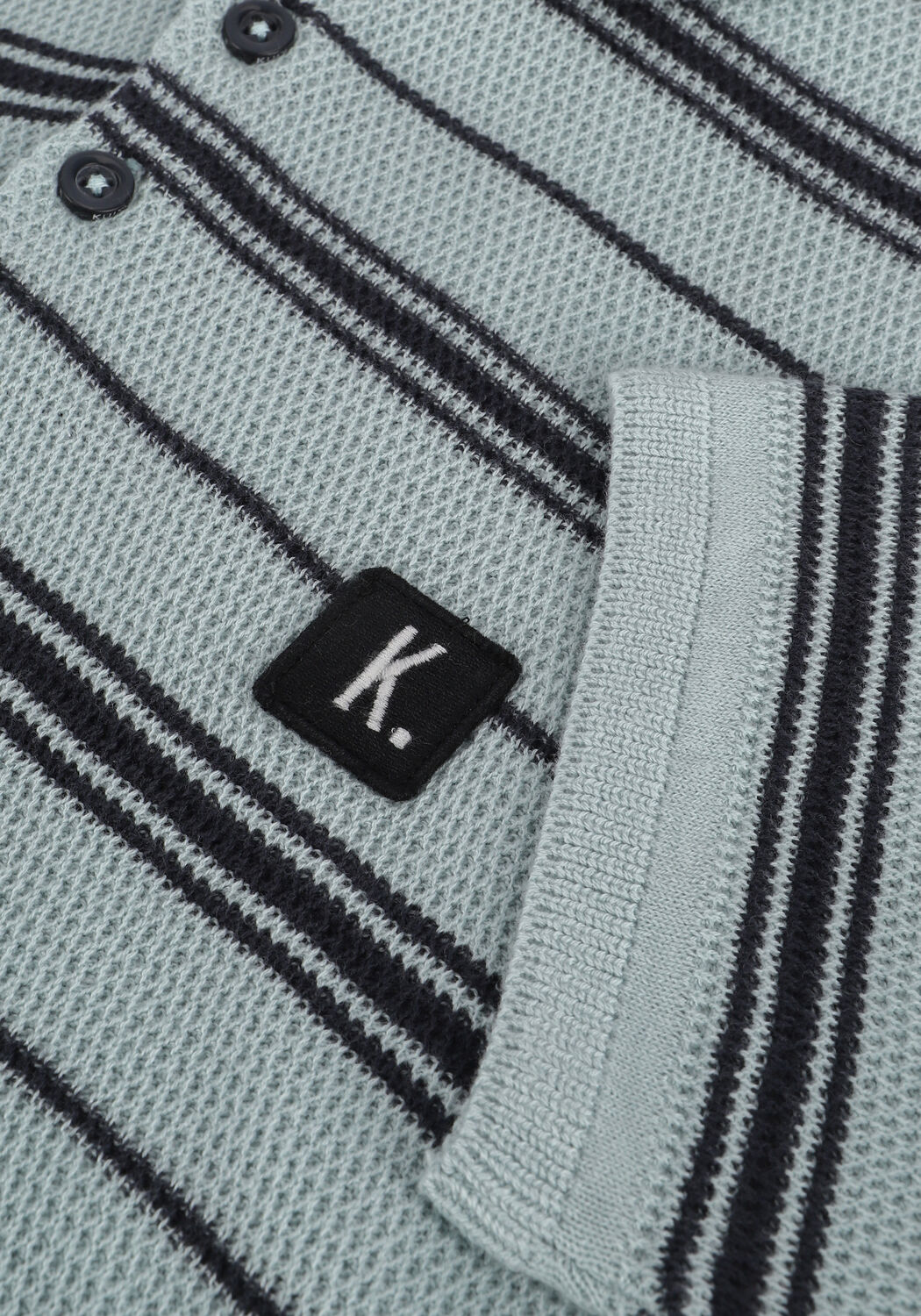 Hellblau KULTIVATE Polo-Shirt PL KONOS STRIPES - large