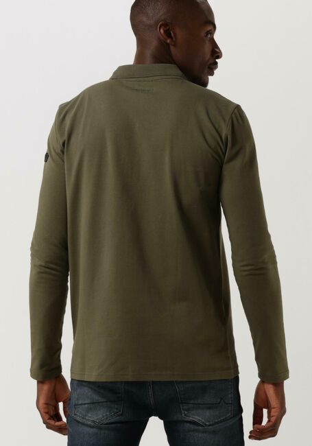 Olive PUREWHITE Polo-Shirt POLO LONG SLEEVE WITH LOGO TAPE ON SLEEVE - large