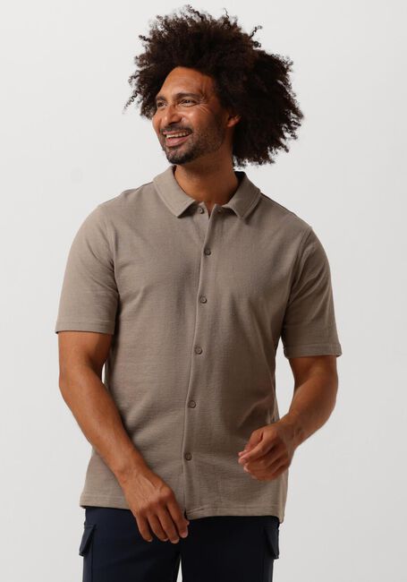 Taupe PURE PATH Casual-Oberhemd SHORTSLEEVE SHIRT BUTTON UP - large