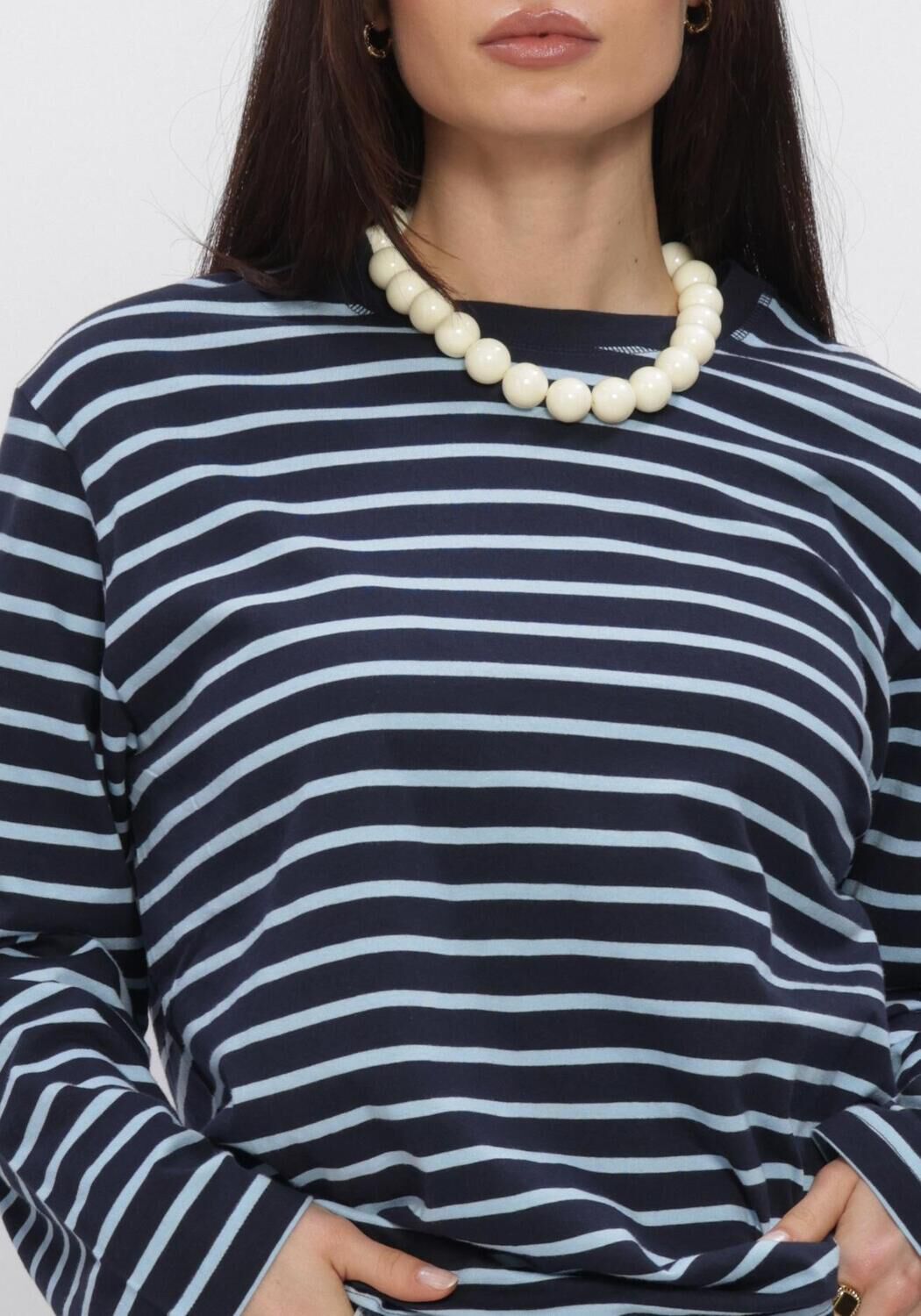 Dunkelblau ENVII Top ENKULLA LS STRIPE 5310 - large