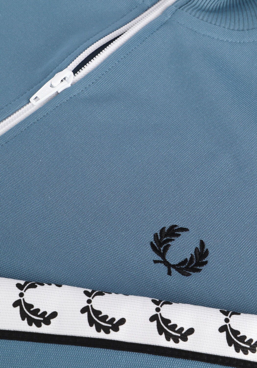 Blaue FRED PERRY Strickjacke TAPED TRACK JACKET - large