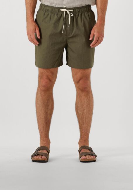 Olive SELECTED HOMME Badehosen SLHCOOPER-SEERSUCKER SWIMSHORTS - large