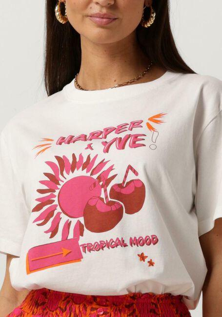 Ecru HARPER & YVE T-shirt TROPICAL-SS - large