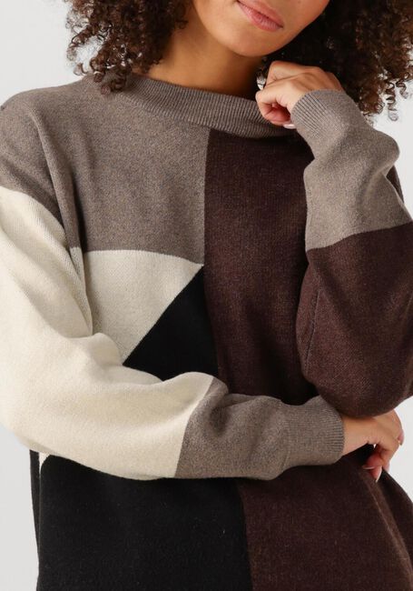 Mehrfarbige/Bunte OBJECT Pullover ORJRAY LO L/S KNIT PULLOVER AOP - large