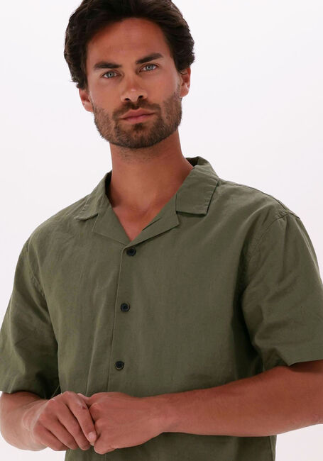 Grüne ANERKJENDT Casual-Oberhemd AKLEO LINEN SHIRT - large