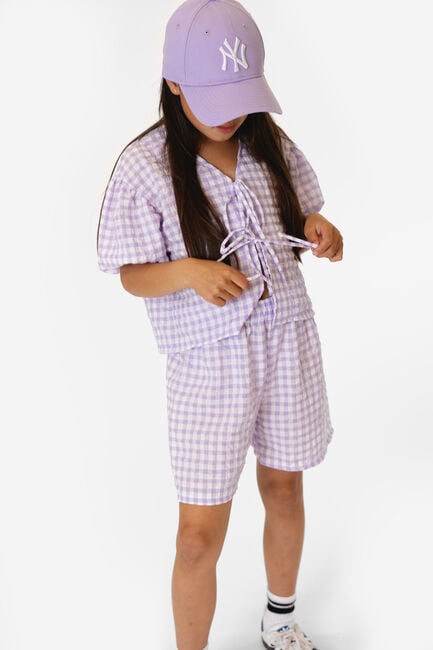 Lila Salty Stitch Blusen GINGHAM BLOUSE - large