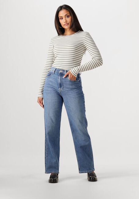 Grüne SELECTED FEMME Tops & T-shirts SLFANNA LS CREW NECK TEE STR - large