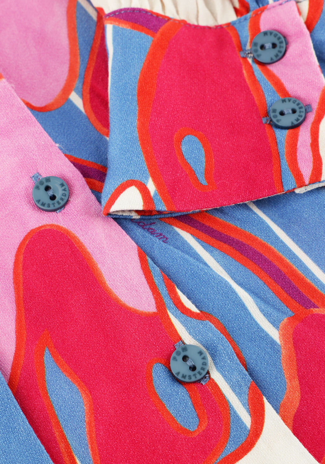 Mehrfarbige/Bunte POM AMSTERDAM Blusen BLOUSE URBAN FLORA STRIPE - large