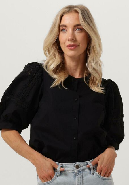 Schwarze MSCH COPENHAGEN Blusen MSCHMARIBEL CENILLA 2/4 SHIRT - large