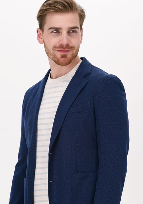Blaue PROFUOMO Sakkos JACKET KNIT STRUCTURE MID BLUE - large