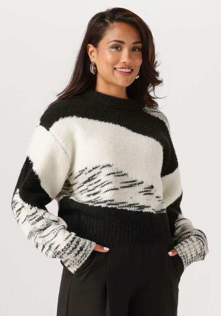 Schwarze ANOTHER LABEL Pullover BRISSA KNITTED PULL L/S - large