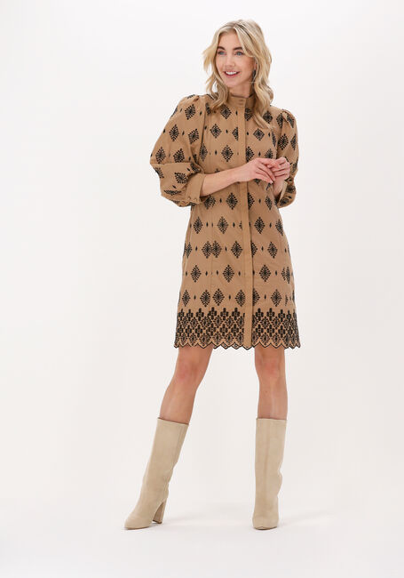 Camelfarbene BRUUNS BAZAAR Minikleid RIENNA MONIQUE DRESS - large