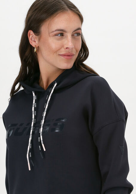 Schwarze GUESS Sweatshirt ALLIE HOODED SCUBA SWEATSHIRT - large