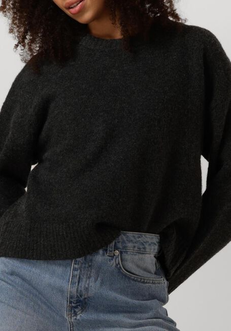 Graue NEO NOIR Pullover DETRI SOLID KNIT BLOUSE - large
