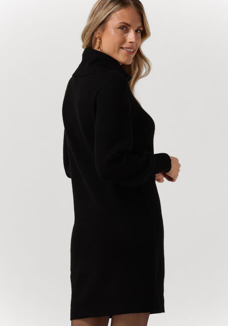 Schwarze Y.A.S. Minikleid YASDALMA LS ZIP KNIT DRESS - large