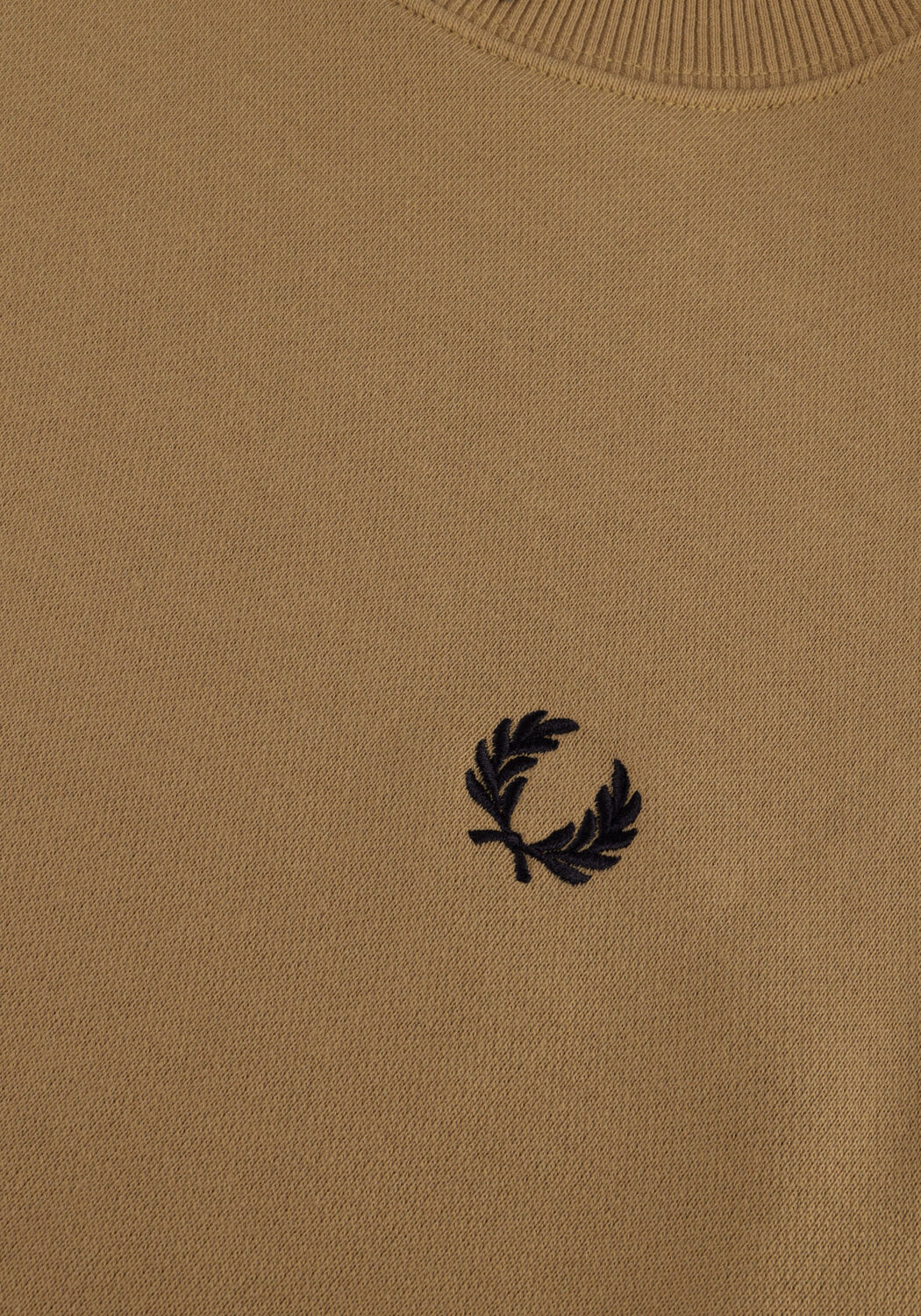 Camelfarbene FRED PERRY Pullover CREW NECK SWEATSHIRT - large