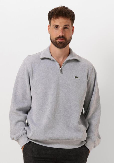 Graue LACOSTE Pullover REGULAR FIT HIGH NECK ZIPPED SWEATSHIRT - large