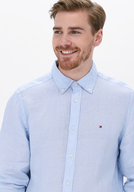 Hellblau TOMMY HILFIGER Casual-Oberhemd PIGMENT DYED LINEN RF SHIRT - large