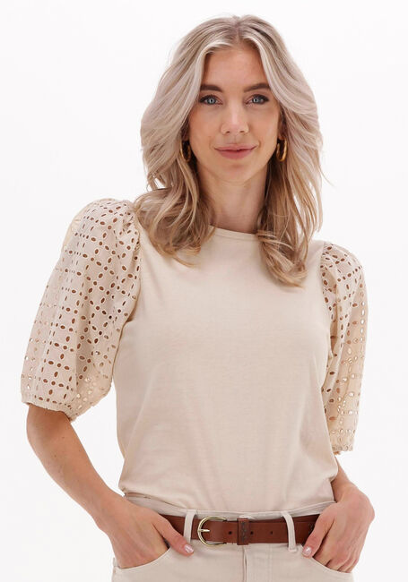 Beige SUMMUM Top TOP SINGLE JERSEY BRODERIE MIX - large