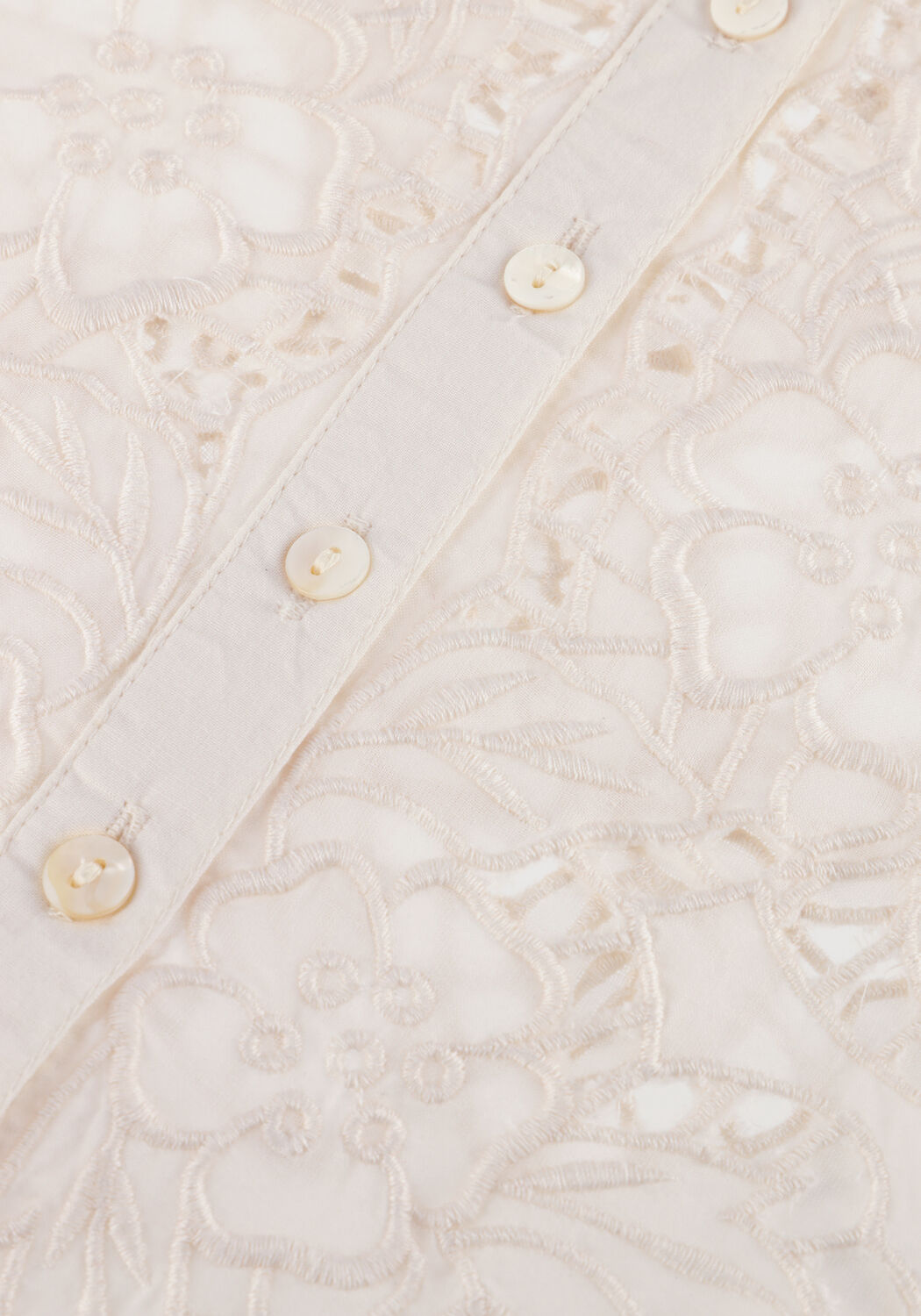 Nicht-gerade weiss SUMMUM Tops & T-shirts TOP EMBROIDERED CAMBRIC - large