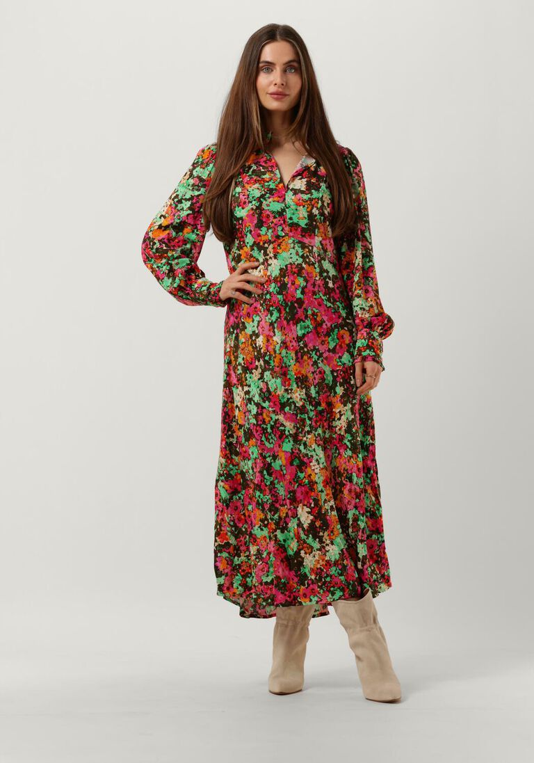 mehrfarbige/bunte y.a.s. midikleid yasming ls midi dress