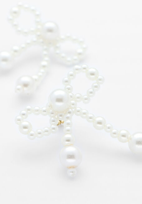 Weiße NOTRE-V Ohrringe EARRINGS BOW PEARLS - large