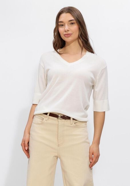 Nicht-gerade weiss SELECTED WOMEN Pullover SLFTHEA SS KNIT MERINO V-NECK - large